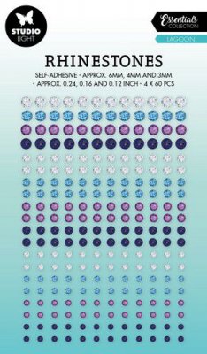 LAGOON Self-adhesive Rhinestones Essentials nr.01 - Strassdekorationer från Studio Light 