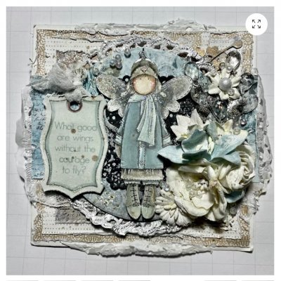 LÅNGA HÄNGLAR stämpelset med ängelflicka och pojke från Hänglar & Stänglar A6