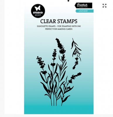 LAVENDER clear stamp set - Stämpelset med lavendel från Studio Light A7