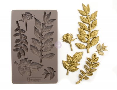 Leafy Blossom 5x8 Inch Mould (635756) - Silikonform från Prima