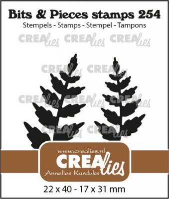 Leaves 15 bits and pieces clear stamp set - Stämpelset med två löv från CreaLies 2,2x4 cm