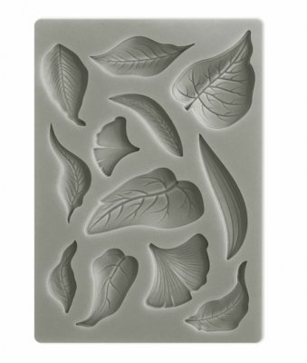 LEAVES Sunflower Art Silicon Mould - Gjutform med löv blad från Stamperia A6