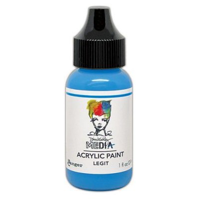 LEGIT blue heavy body acrylic paint - Blå akrylfärg från Dina Wakley 29 ml