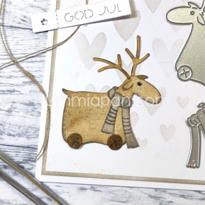 Toy deer die from Gummiapan ca 51 x 59 mm