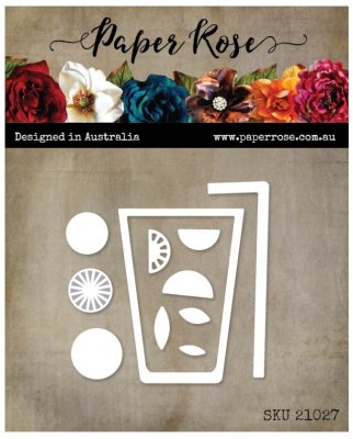Lemonade glass die - Stansmall med lemonadglas och dryckestema från Paper Rose Studio 4,1x5,7 cm
