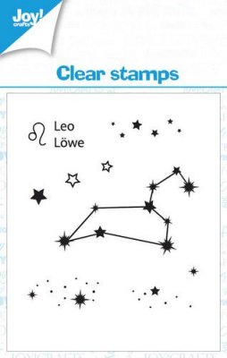 LEO star sign clear stamp set from Joy Crafts 7x7 cm