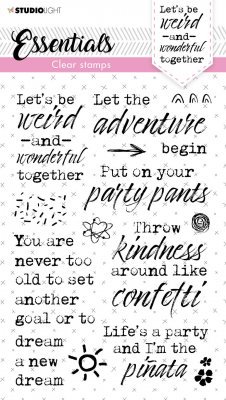 Let's Be Weird Clear Stamp set - Stämpelset med engelska uttryck från Studio Light A5