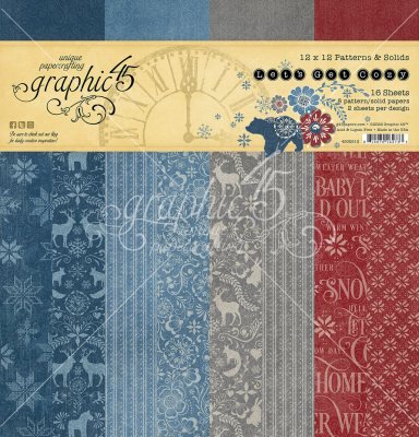 Let's Get Cozy 12x12 Inch Patterns & Solids Pack from Graphic45 30x30 cm
