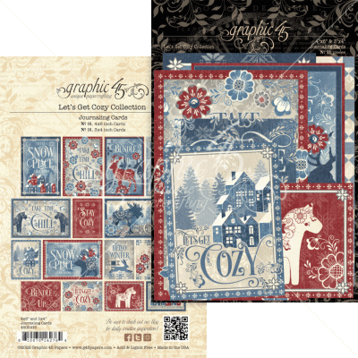 Let's Get Cozy Journaling Cards - Pappersdekorationer med jul- och vintertema från Graphic45