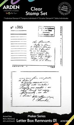 Letter Box Remnants - Stämpelset med brev från Arden Creative studio 10x15 cm
