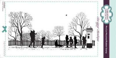 LETTER TO SANTA DL rubber stamp - Stämpel med posta brev till tomten-tema från Designer Boutique Rubber Creative Expressions