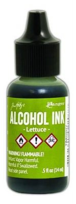 Lettuce green alcohol ink - Grönt alkoholbläck från Tim Holtz / Ranger ink 14 ml