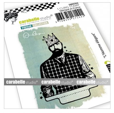 L'Homme Élégant Handsome man rubber stamp - Stämpel med en man från Carabelle Studio