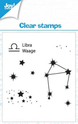 LIBRA star sign clear stamp set from Joy Crafts 7x7 cm