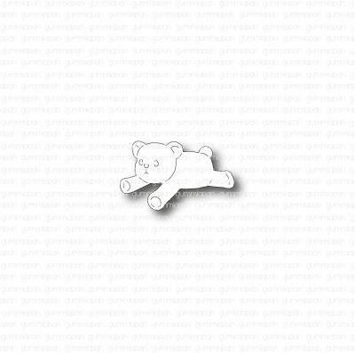 LIGGANDE NALLEstansmall från Gummiapan ca 21x12 mm