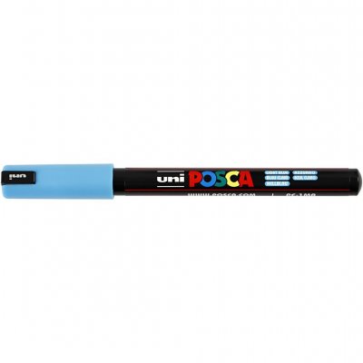 EXTRA FINE light blue marker 0,7 mm PIN TYPE - ljusblå tuschpenna från Uni Posca
