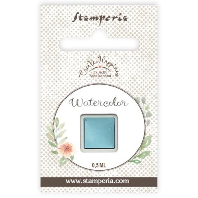 LIGHT BLUE watercolor refill - Ljusblå akvarellfärg från Stamperia ca 0,5 ml