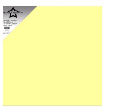 LIGHT YELLOW smooth cardstock 12x12 from Paper Favourites 30x30 cm