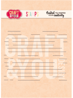 LINED PAPER CLEAR STAMP - Stämpel med linjer från Craft & You förp ca A6