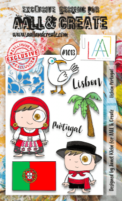 #1013 LISBON PORTUGAL clear stamp set - Stämpelset från AALL & Create