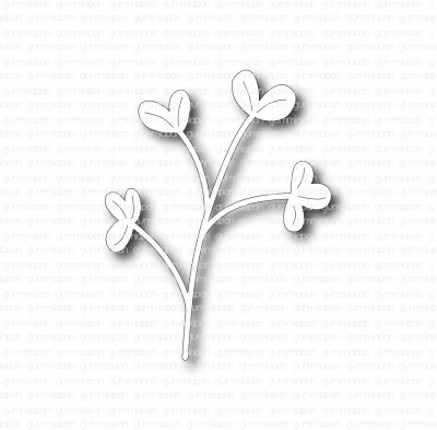Liten gracilis (small plant die) - Stansmall med växt från Gummiapan 4,1x5,2 cm