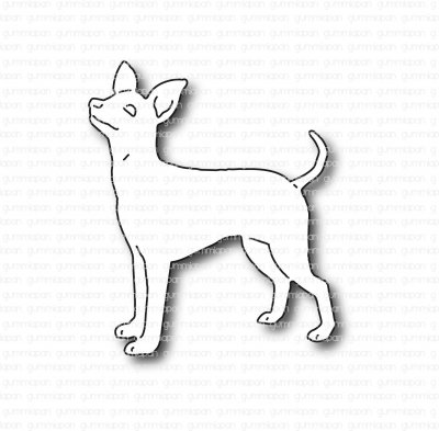 Liten hund Small dog die from Gummiapan ca 2,4x2,8 cm