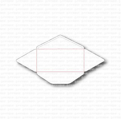 LITET KUVERT small envelope die from Gummiapan ca 110x61 mm unfolded, 59x28 mm folded