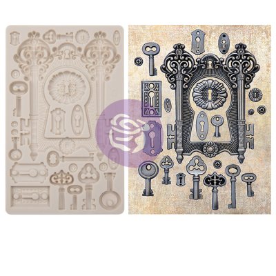 Locks and keys mould 5x8 from Finnabair Prima Marketing inc
