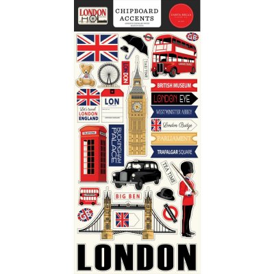 LONDON CHIPBOARD DECORATIONS - Dekorationer från Carta Bella