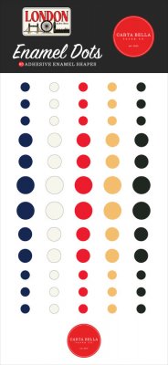LONDON ENAMEL DOTS - Platta plastdekorationer från Carta Bella