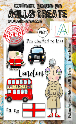 #1011 LONDON ENGLAND clear stamp set from AALL & Create