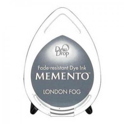 London fog grey dew drop ink - Grå stämpeldyna från Memento