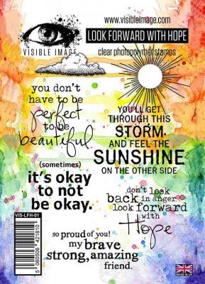 LOOK FORWARD WITH HOPE clear stamp set - Stämpelset från Visible image A6