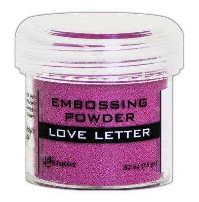 Love letter embossing powder - Rosa embossingpulver från Ranger ink