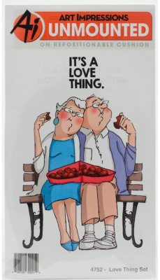 Love thing rubber stamp set - Stämpelset med ett kärleksfullt par från Art Impressions