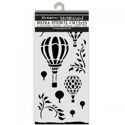 AIR BALLOONS TIMELESS stencil 12x25 cm from Stamperia