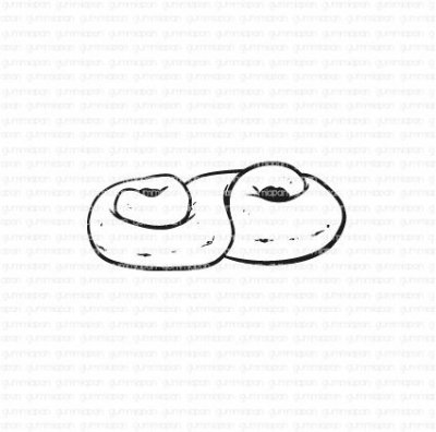 Lussebullestämpel från Gummiapan 4,9x2,1 cm