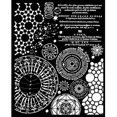 MACROCOSM MIXED PATTERNS STENCIL - Schablon från Stamperia 20x25 cm