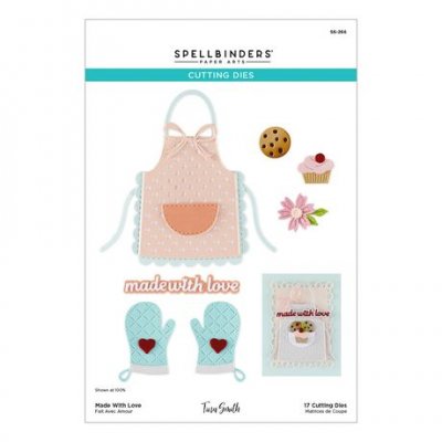 MADE WITH LOVE Make it & Bake it apron die set - Förklädestansmallar från Spellbinders