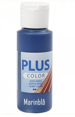 MARINBLÅ navy blue akrylfärg från Plus Color 60 ml