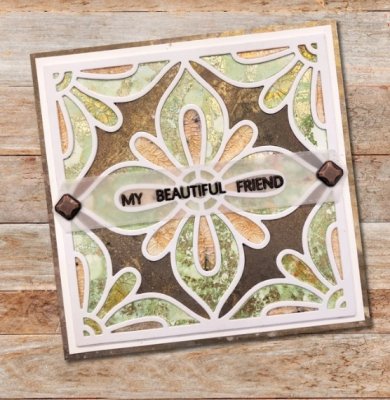 Maroccan square layer die 1 - Kvadratisk stansmall med vackert mönster från Paper Rose Studio 13*13 cm