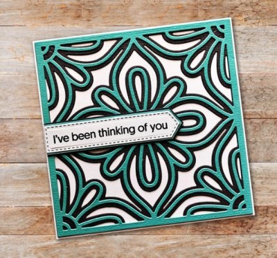 Moroccan square layer die 2 - Kvadratisk stansmall med vackert mönster från Paper Rose 13*13 cm