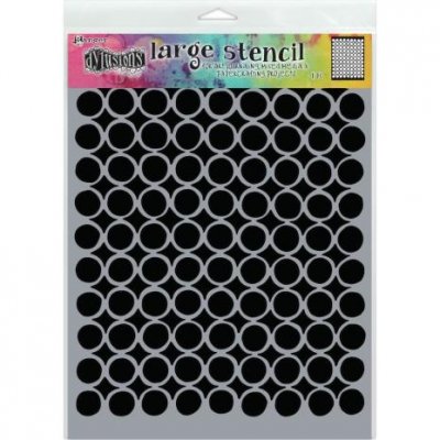 MARTHA'S MAT stencil large - Stor schablon med cirkelmönster från Dylusions Ranger ink