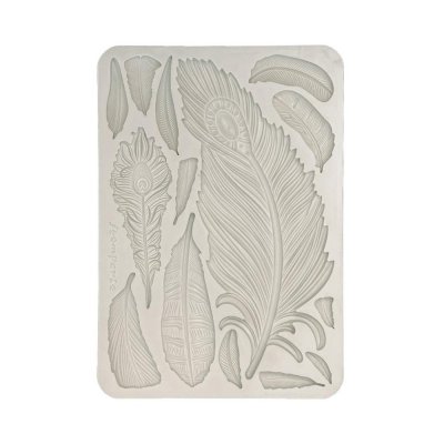 Masquerade Silicon Mould Feathers - Gjutform med stora fjädrar från Stamperia A5