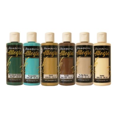 Masquerade Allegro Paint Kit (6pcs) - Akrylfärger från Stamperia 6x60 ml