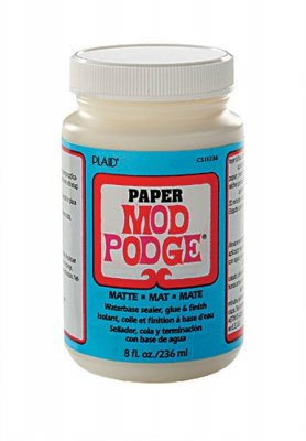 Matte paper mod podge glue - Ett syrafritt matt förseglingslim från Plaid 236 ml