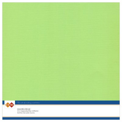 MAY GREEN spring Linen Cardstock 30,5x30,5 cm (10pcs) from Card Deco