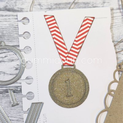 MEDAL die from Gummiapan ca 45x95 mm