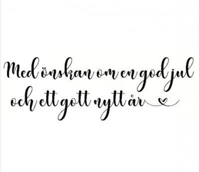 MED ÖNSKAN OM EN GOD JUL OCH ETT GOTT NYTT ÅR - Omonterad gummistämpel från Reprint B82mm H28mm