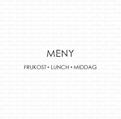 Meny Frukost Lunch Middag matrelatlerade ordstämplar från Gummiapan